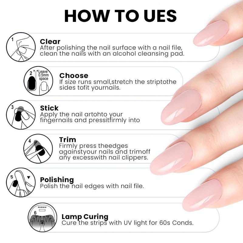 Clean Girl Semi Cured Gel Nail Strips 20+6 Individual Trial Strips | Jelly Milk Tea Nude | Includes 6 Extra Strips to Try | 5-Min UV Cure | OAUEE Clean Girl Semi Cured Gel Nail Strips 20+6 Individual Trial Strips | Jelly Milk Tea Nude | Includes 6 Extra Strips to Try | 5-Min UV Cure | OAUEE