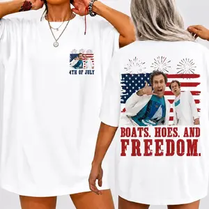 Boats Hoes And Freedom T-Shirt, Prestige Worldwide Tee, Nautical Nonsense Shirt, Step Brothers Tee, 4th Of July T-Shirt