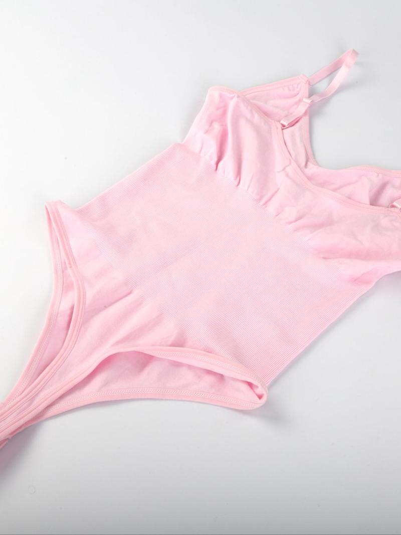 Women's Solid-Color Adjustable-Strap Shapewear Bodysuit, Tummy-Control Spaghetti-Strap Slim Shaper, Seamless Underwear for Women, Invisible Shaper