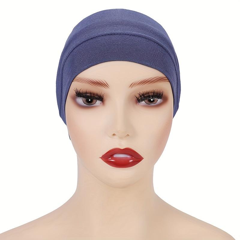 Women's Solid Anti-Slip Undercap Breathable Elastic Inner Hijab Cap for Ramadan Comfortable Fit