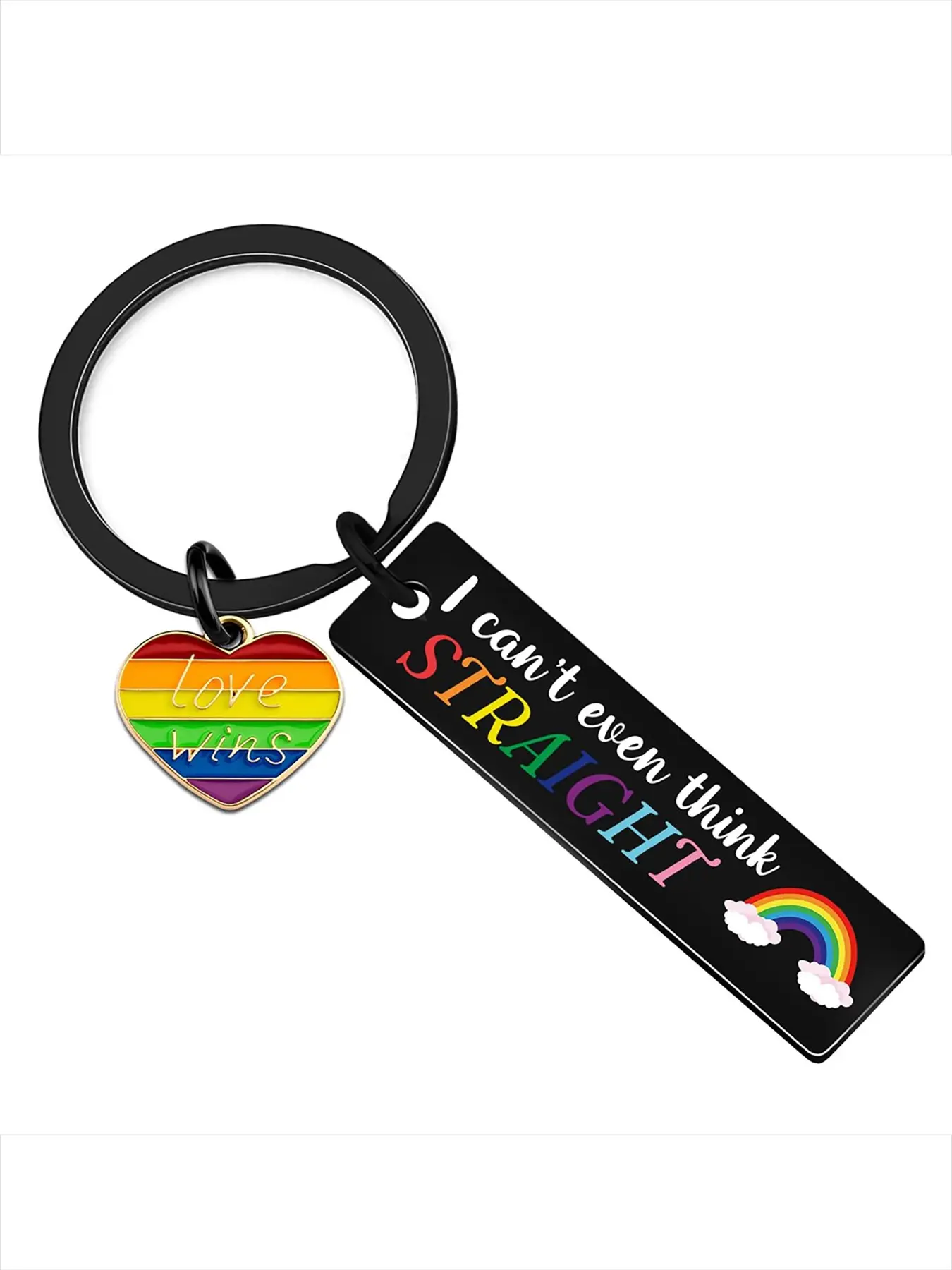 Lgbt Pride Keychain Gift, Rainbow Theme Accessory, Cute Cartoon Design, Unisex Lgbtq+ Souvenir, Perfect for Partners and Friends