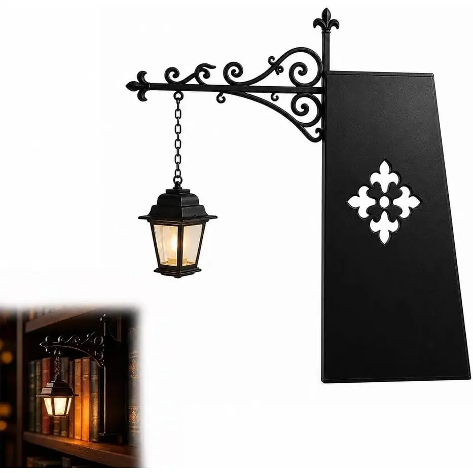 Vintage Magic Reading Lamp & Bookshelf Light, Indoor Decorative Light, Portable Book Nook Lighting, Resin Library Lantern Decor with Vintage Bookend Lamp, Desk Table Illumination for Book Lovers, Reading Lights, Gift for Literature Enthusiasts