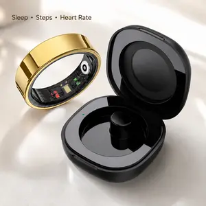 Smart  Fitness ring Tracker for Sleep, Heart Rate, blood oxygen Steps & Daily Wellness with Charging Case festival summer