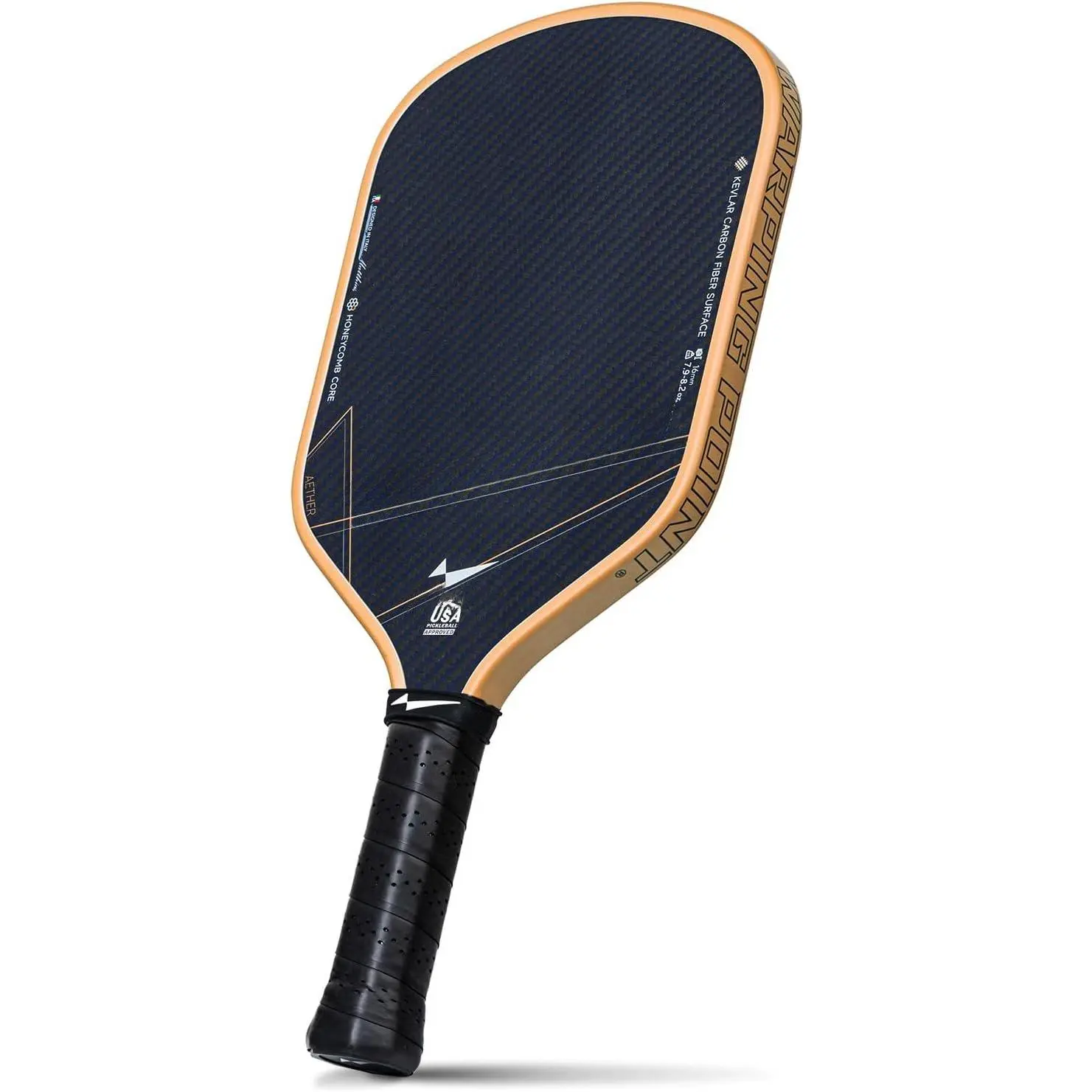 Aether 16MM Pickleball Paddle, USAPA Approved, Kevlar Lightweight , MaxCell Wide-Cell for  Control & Spin, Arm-Friendly Paddle for Beginners & Intermediates