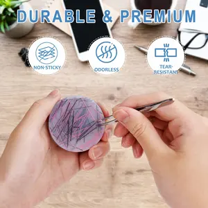 Silicone Stress Relief Pad, Round Design with Special Tweezers, Random Color, Anxiety and Hair P Pulling Aid, Autism Sensory Tool