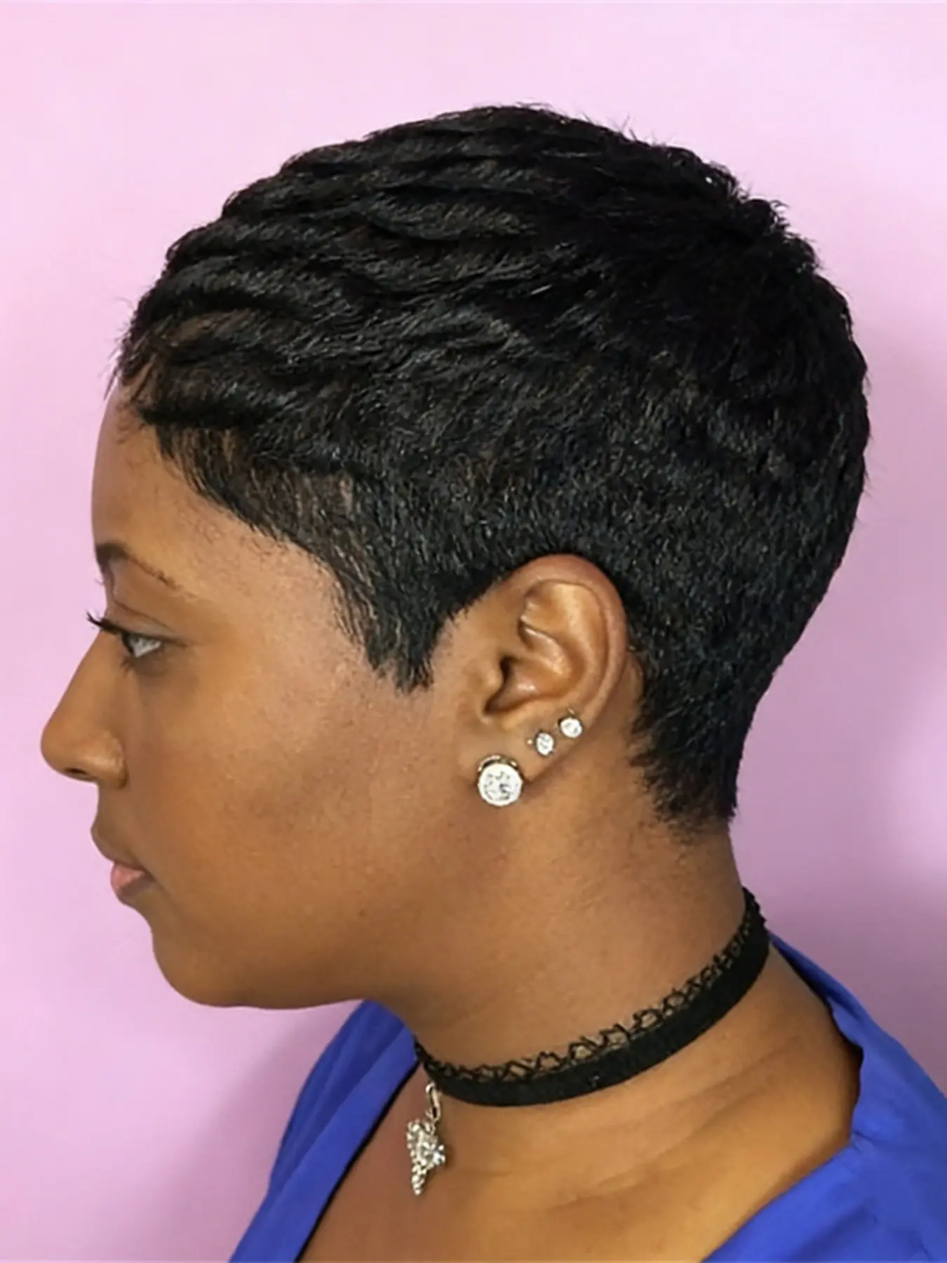pixie wig daily party use human hair wig for women stylish gift wig layered pixie cut human hair wig short straight human hair wig black color machine made