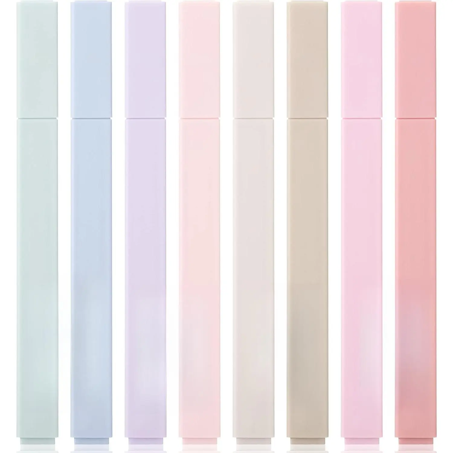 Aesthetic Highlighters No Bleed, 8 Pack, Muted Pastel Color |   Chisel Tip, Cute Highlighters Assorted Colors for Journaling, Highlighting, Underlining, Fast Dry, Back to School Supplies