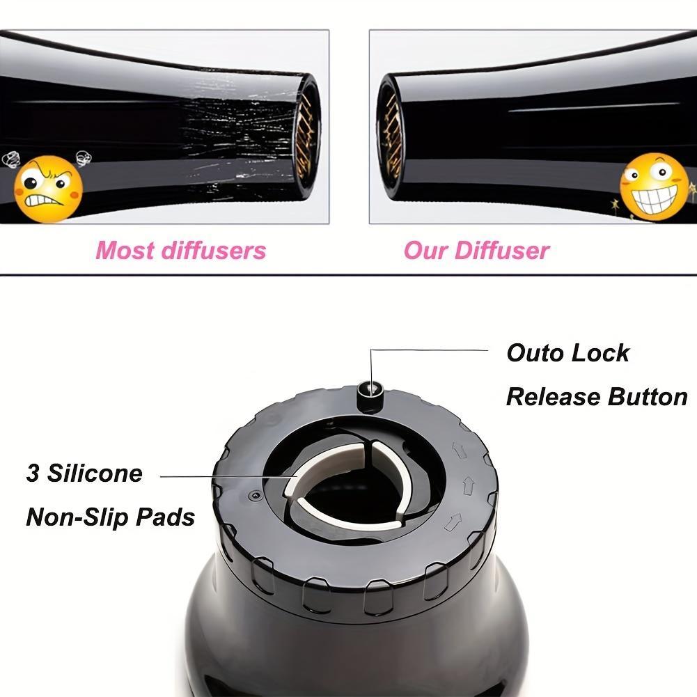 Professional Diffuser Attachment, Universal Hair Diffuser for Straightening & Curly Hair, Lightweight Portable Travel Design Hair Blower Diffuser, Hair Dryer Diffuser