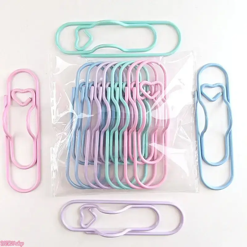 [Back To Shcool]20/18/12-Pack Multifunctional Metal Pen Clips Set, Mixed Colors, Notebook Diary Accessories, Fixed and Hanging Function, Stationery Essentials, Stationery Office Supplies, Paperclips