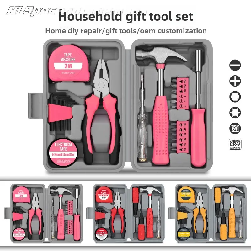 Complete Set of Multi-functional Household Hardware Tools, Full Manual Repair Tool Kit Combination