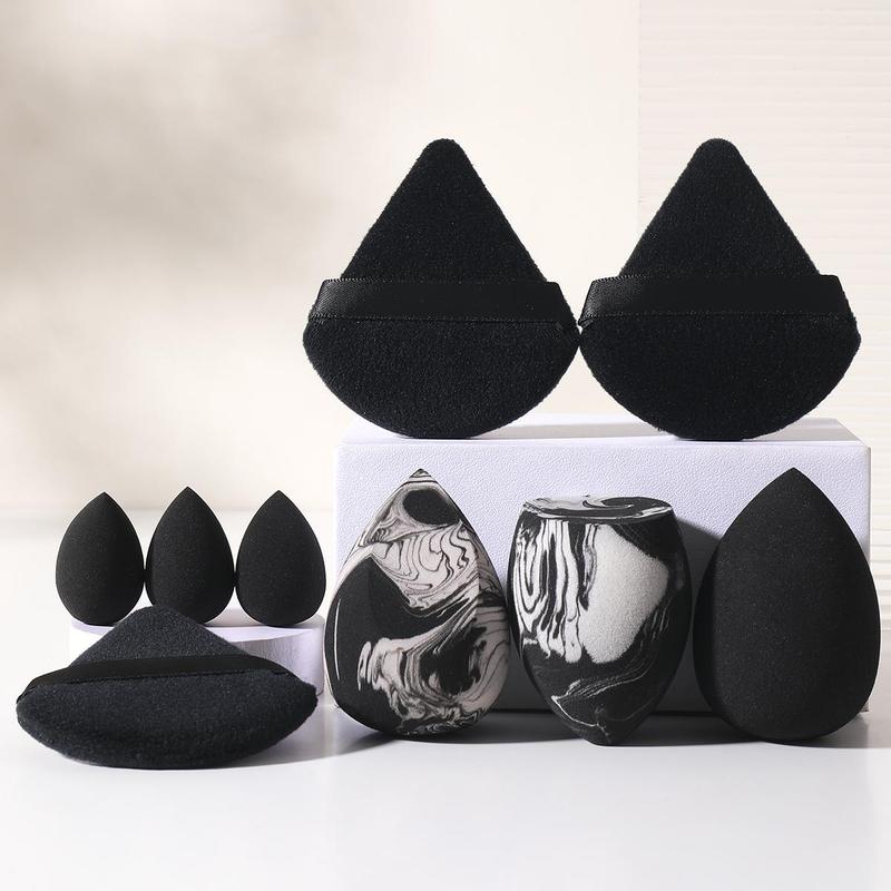 Makeup Sponge & Puff Beauty Blender Set, 9 Counts/set Versatile Powder Puffs & Beauty Blenders, Face Beauty Makeup Cosmetic Tool, Christmas Gift
