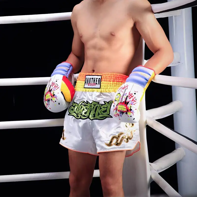 Muay Thai Training Boxing Gloves, Adult Lace-Up Leather Mitts for Free Combat Sparring & Punch Bag Workout