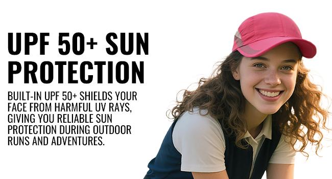 BIGWIG Outdoor adjustable sports sun hat, lightweight, waterproof and breathable sports cap, UPF50+ sun protection, ultra-thin quick-drying sun protection baseball cap, lightweight running cap, camping and hiking quick-drying hat, unisex