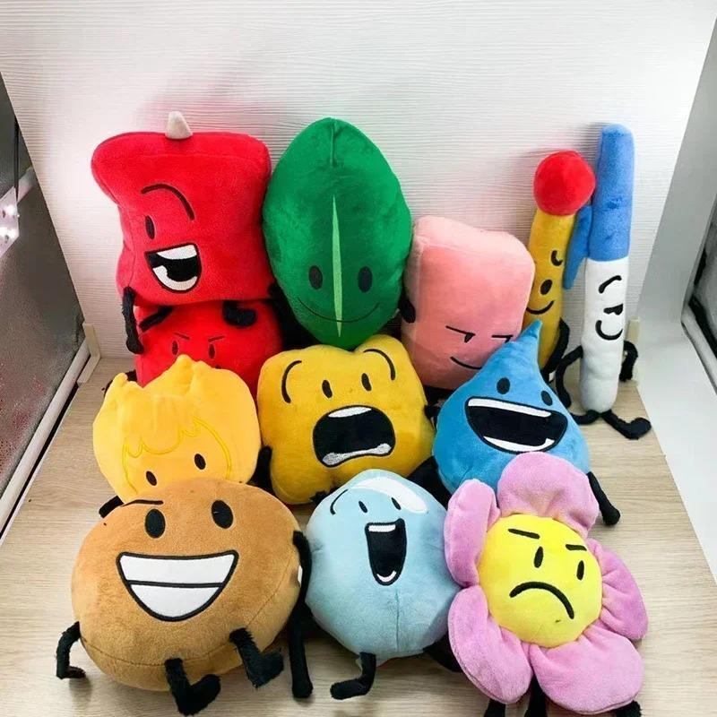 BFDI Plush Toy Battle for Dream Island Stuffed Doll Leafy Firey Flower Waterdrop Bubble Animal Plant Plushie Pillows Kids Gifts