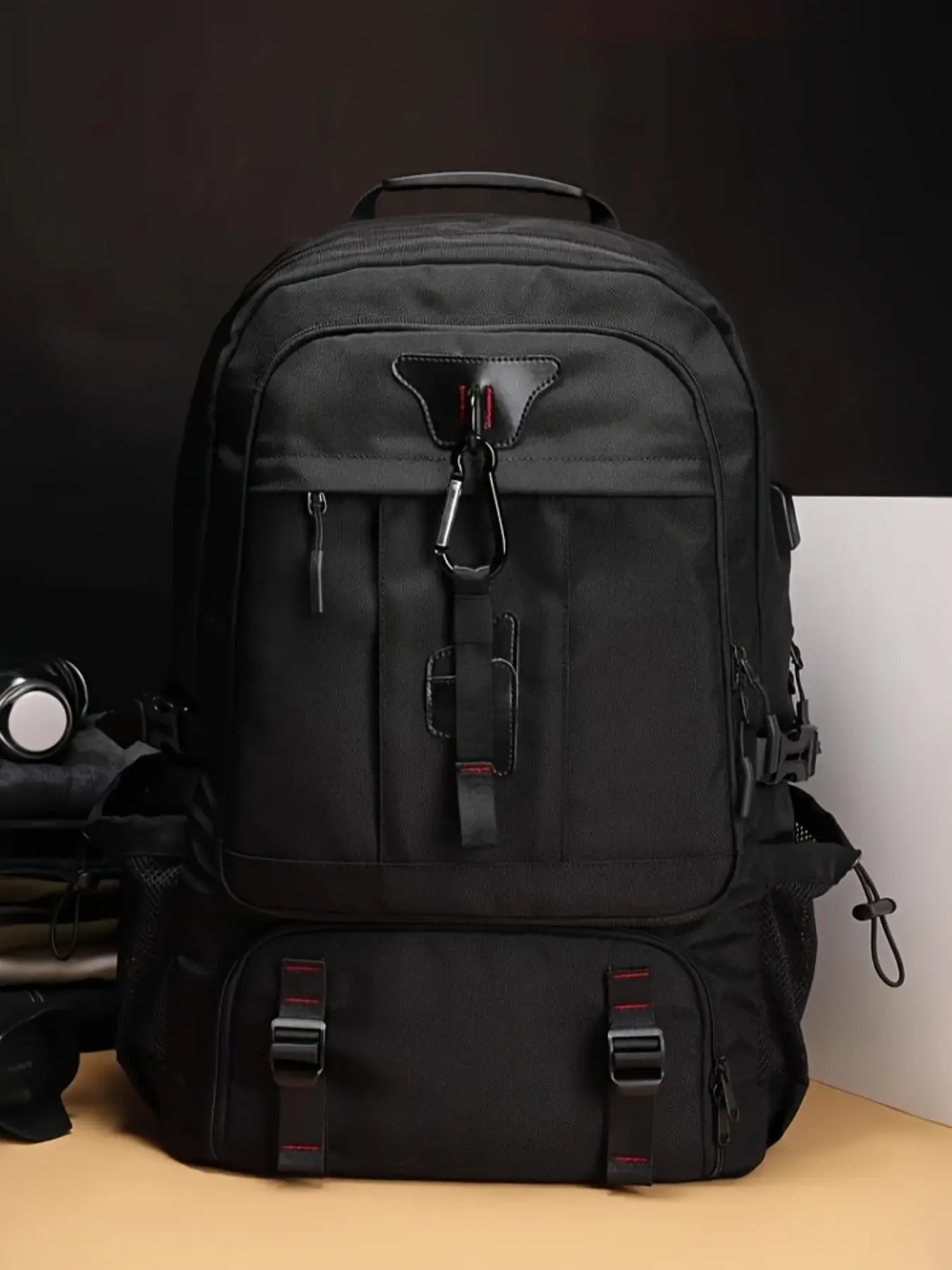 60L/80L Large Capacity Travel Backpack, Men's Waterproof Business Bag, Outdoor Sports, Laptop Compartment, Expandable Design