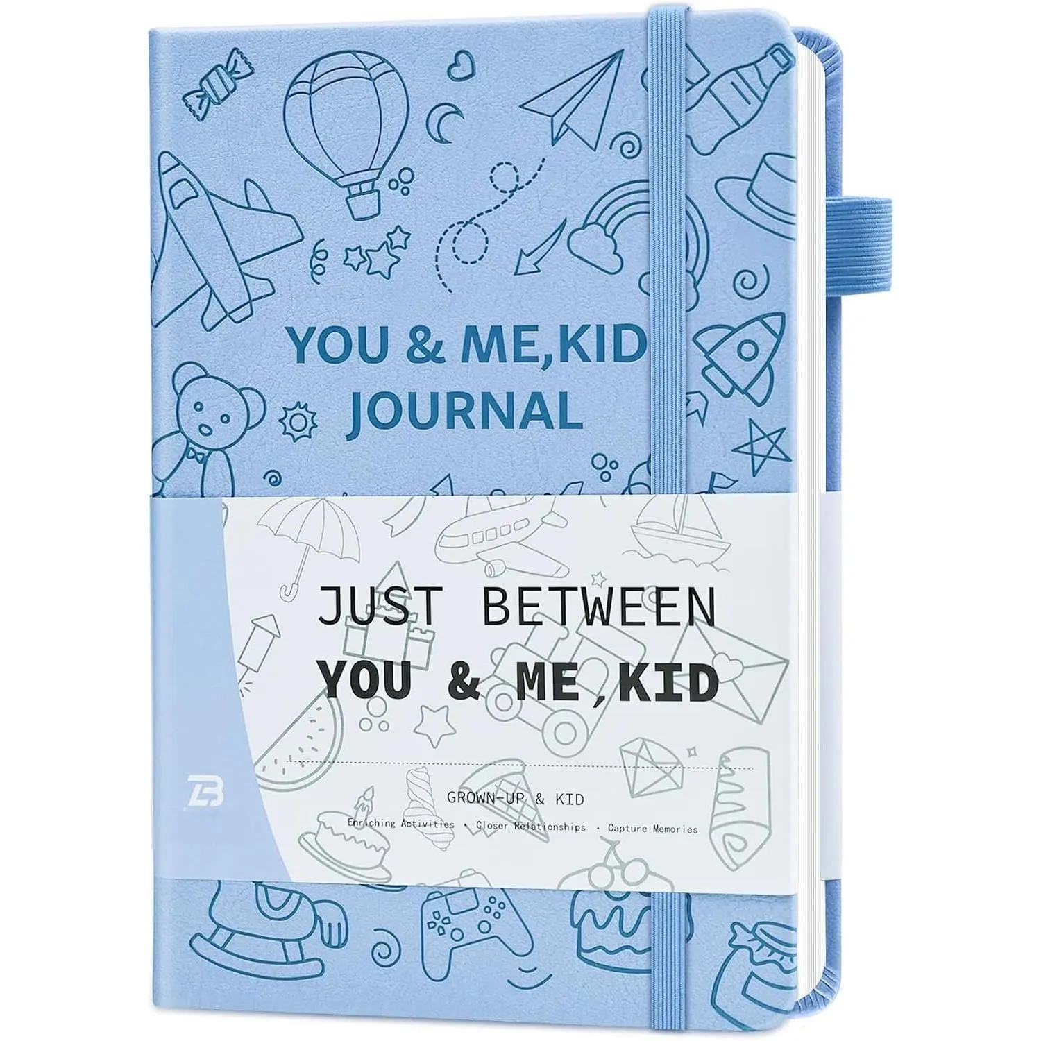 Just Between You and Me,  Journal: A   and Forth Memory Book for Mother Daughter & Son with Interactive Prompts | From Mom with Love,  for Girls & Boys  6-12, 8-10, Teen, Blue