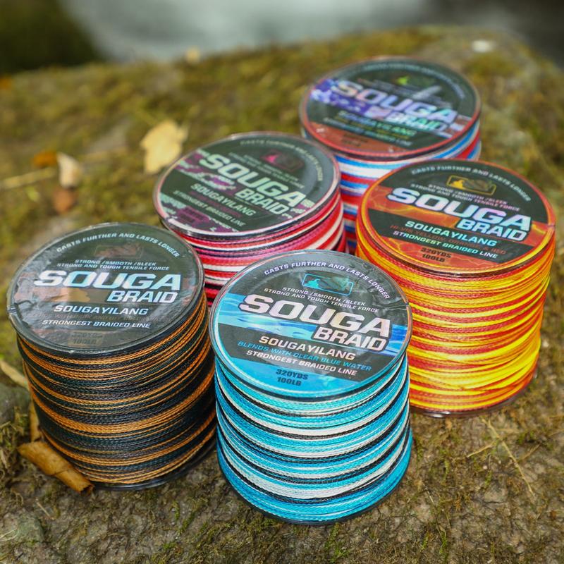 Sougayilang Fishing Line 300M/328YDS 6 Color Braided Fishing Lines  4-Strands 8-Strands PE Spinning Fishing Reel Braided Line