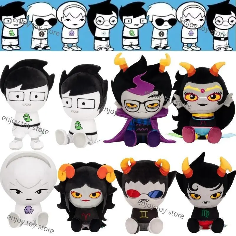 2026 new  Homestuck John Egbert Plush Toy Cute 18cm Armless Boy With White Clothes Black Hair Stuffed Doll Pillow Toy For Kid Gifts