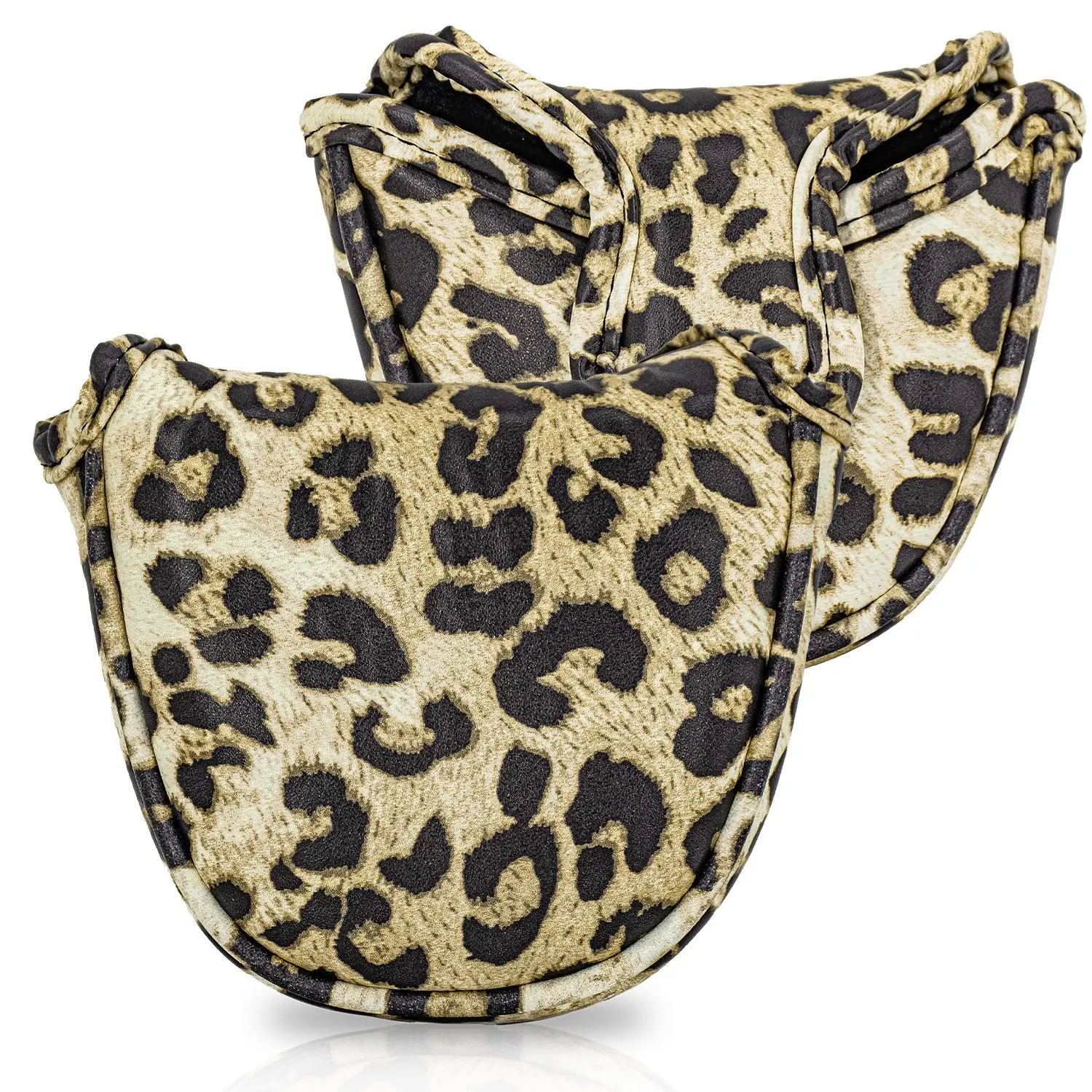 Leopard Print Mallet Golf Putter Head Cover, Magnetic Closure, Waterproof PU, Anti-Scratch, Stylish Golf Gear, Ideal Gift for Golf Lovers