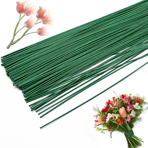 200 count 22 Gauge Floral Stem Wire Flower Arrangements and DIY Crafts,Dark Green,Floral Wire for Florist Flower Arrangement 16 Inches,Diameter:0.03 inch