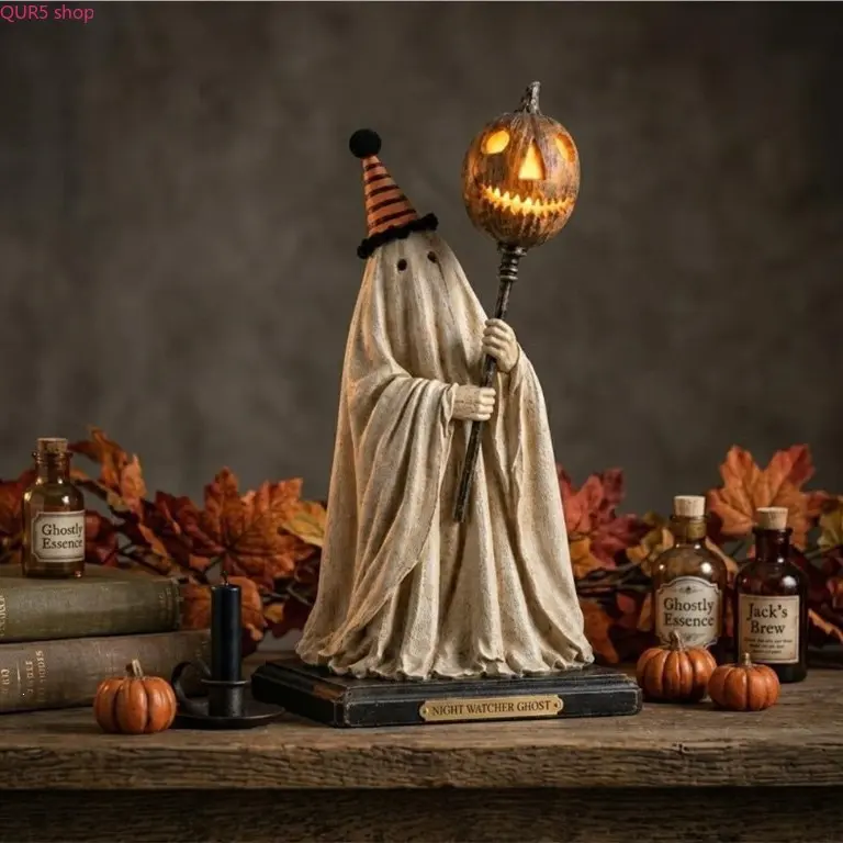 New 2026 Halloween Light Up Staff, Glowing Pumpkin Ghost Wand Decor, Luminous Handheld Prop With LED Lights, Spooky Party Cosplay Accessory For Halloween Night Costume Decorations