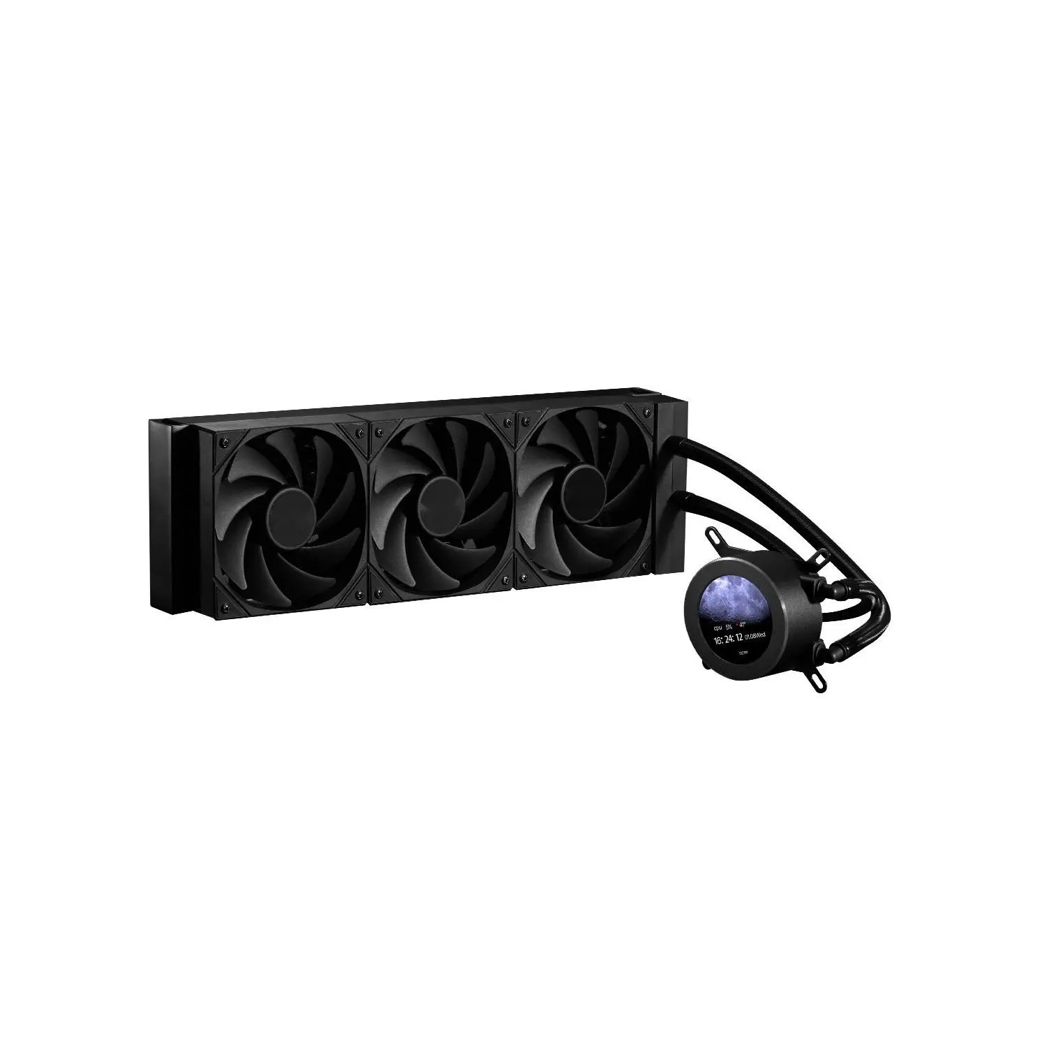 CPU Liquid Cooler AIO Water Cooling System With 3 PWM Fans (120mm) For Intel And AMD, All-In-One CPU Cooler For PC Building And Gaming Desktops, High Performance Heat Dissipation And Quiet Operation