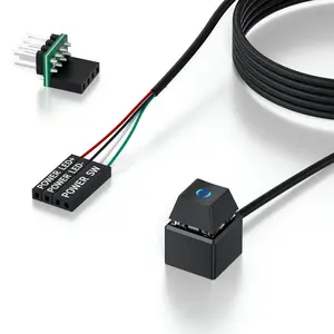 PC Power Button with 118"  - Desktop  Power , External /Off  LED, PC Power  Button Splitter for  Motherboard (Black 118'')