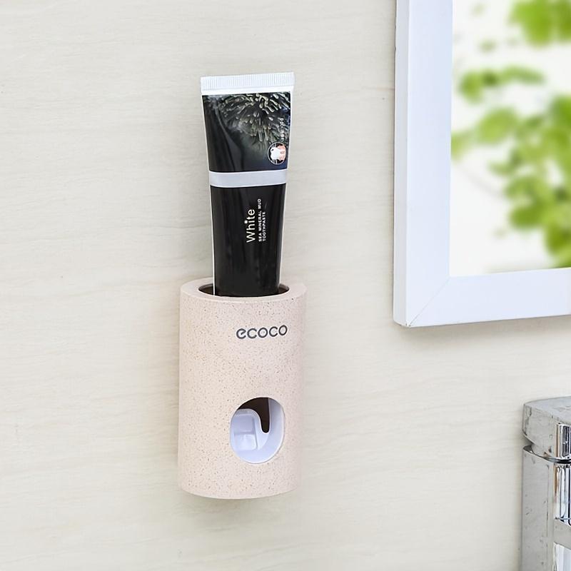 Eco-Friendly Automatic Toothpaste Dispenser, Wall-Mounted and Simple Adhesive Design for Bathroom, Ideal for Home Use