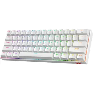 K530 Pro Draconic 60%  RGB Mechanical Keyboard, BT/2.4Ghz/Wired 3-Mode 61  Compact Gaming Keyboard w/Hot-Swap Socket, Free-Mod Plate Mounted PCB & Linear Red
