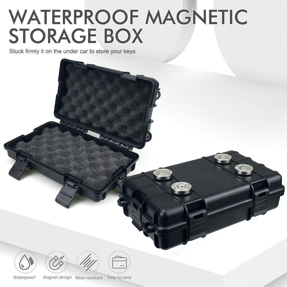 Magnetic Key Storage Box, Portable Magnet Tool Box, Outdoor Camping Tactics Storage Box, Waterproof Magnetic Storage Box, Universal Car Accessories