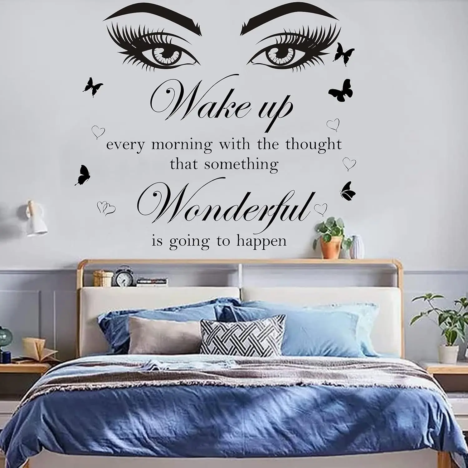 Quotes Wall Stickers Motivational Inspirational Wall Stickers Letter Wall  Vinyl Sayings Beauty Eye Wall Decor Positive Words for Women Girls Bedroom Living Room Hallways