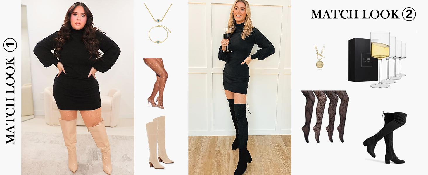 GRECERELLE Women's Mock Neck Ribbed Long Sleeve Bodycon Pullover Cute Mini Sweater Dress