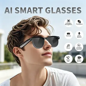2026 Ai Smart Glasses with 8mp Camera, 100+ Language Translation, Bluetooth-compatible Call, Music Playback, Unisex, Ideal for Travel and Video Recording