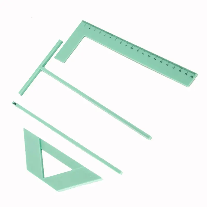 Binding Ruler Set, L-Shaped Ruler, T-Shaped Ruler, Spacing Guide, Scrapbook Album Making Angle Cutting Block Kit, Measuring Marking Tool, Craft Supplies