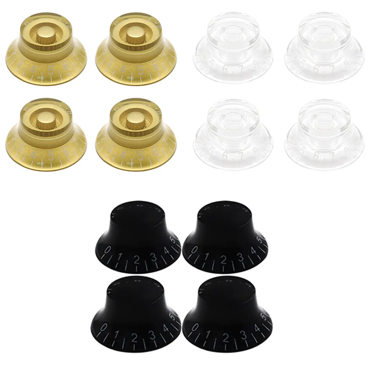 4-Piece Guitar Potentiometer Knobs, Ufo Design Volume Tone Control Knob Caps, Guitar Bass Adjustment Knobs, Multiple Colors Available