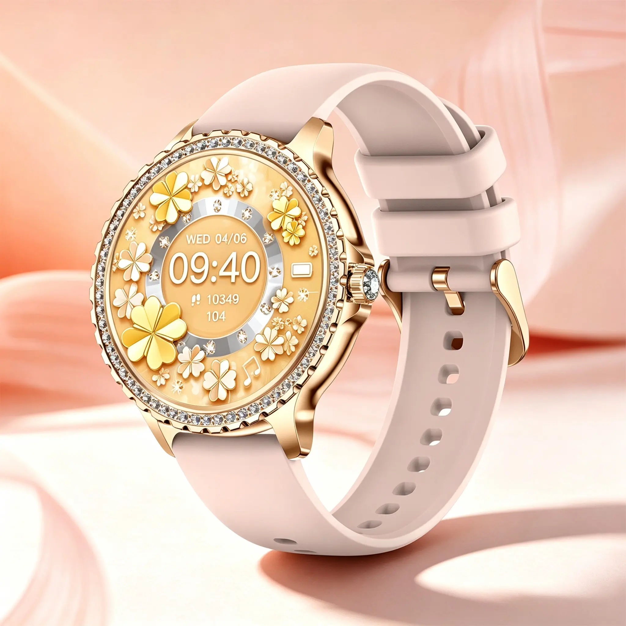 Fashion Smart Watch for Women, 1.32-inch HD Large Screen Digital Watch, Waterproof Fitness Tracker, Wireless Call，Step Counter,Compatible with Android and iOS Systems, Wearable,Valentine's Day Gifts