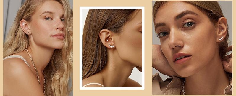 MILACOLATO 2 Pairs 925 Sterling Silver Flat Back Earrings for Women Dainty CZ Flatback Cartilage Earring Small Helix Tragus Multiple Piercing Jewelry MILACOLATO 2 Pairs 925 Sterling Silver Flat Back Earrings for Women Dainty CZ Flatback Cartilage Earring Small Helix Tragus Multiple Piercing Jewelry