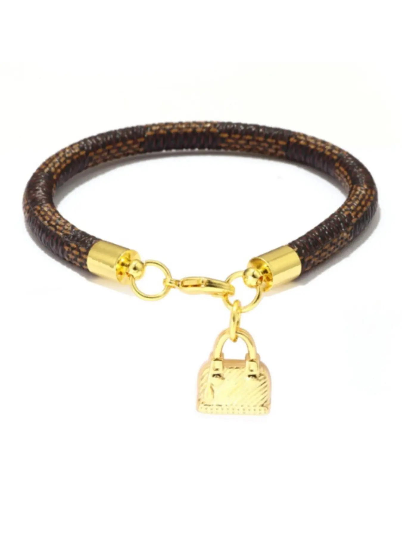Fashion Commuter Bracelet, Leather Striped Metal Accessories, Plated, Unique High-End Style, Versatile and Trendy, Fashionable Bracelet