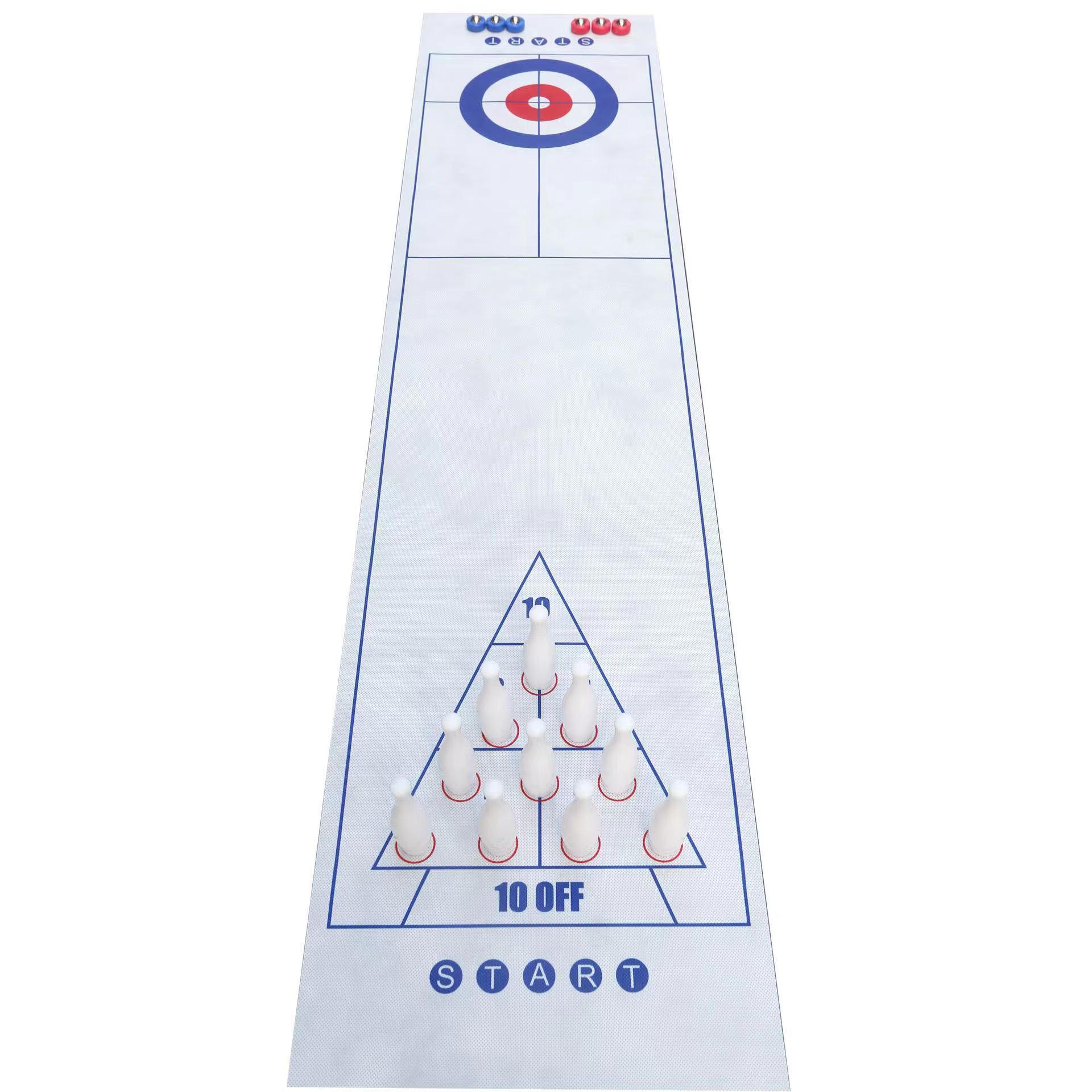 3 in 1 Floor Game Kit, 1 Set Durable Family Fun Games, Tabletop Bowling Game Shuffleboard Set, Party Favors, Tablegame