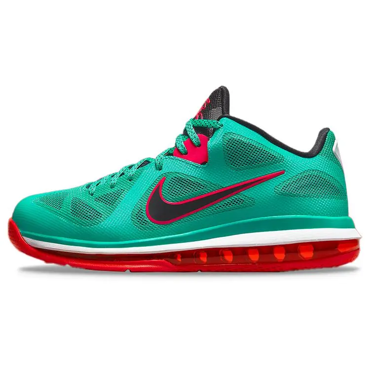Nike LeBron 9 Low Reverse Liverpool Men's Basketball Shoes with Comfortable Round Toe and Turquoise Color Verifiable, with credentials and supporting global authentication