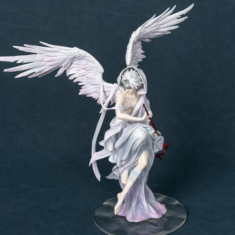 Anime Figure Angel Kaworu Nagisa Wings GK Statue 17th Apostle Longinus Spear Action Figure Collectible Model Toy 32cm Height for Otaku Fans Gift