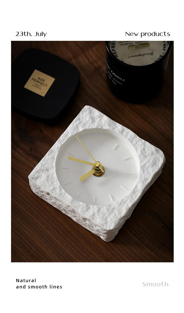 Nordic desktop ornament home decoration modern minimalist creative silent clock living room quartz clock