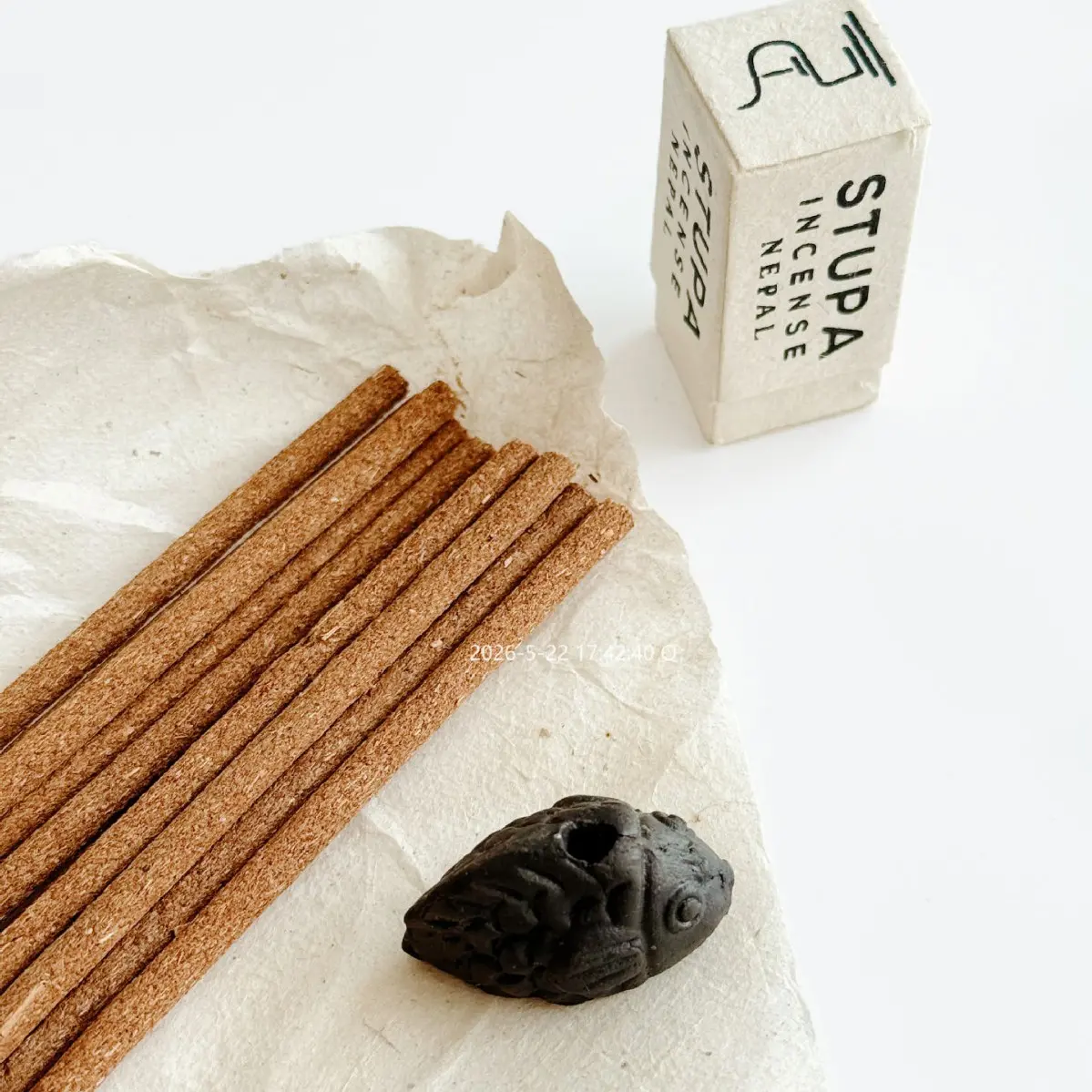 Nepal Handmade Animal Mini Incense Holder, Black Ceramic Incense Stick Holder, Universal for Tibetan Incense, Handmade Coarse Pottery