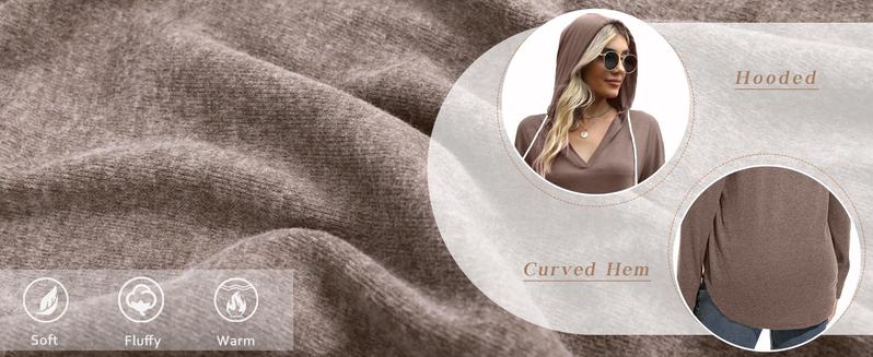 WIHOLL Womens Fashion Tops Hoodies for Women Pullover Oversized Sweatshirts Long SLeeve Shirts Loose Fit*(Size UP 1-2 for True Oversized Look!)*