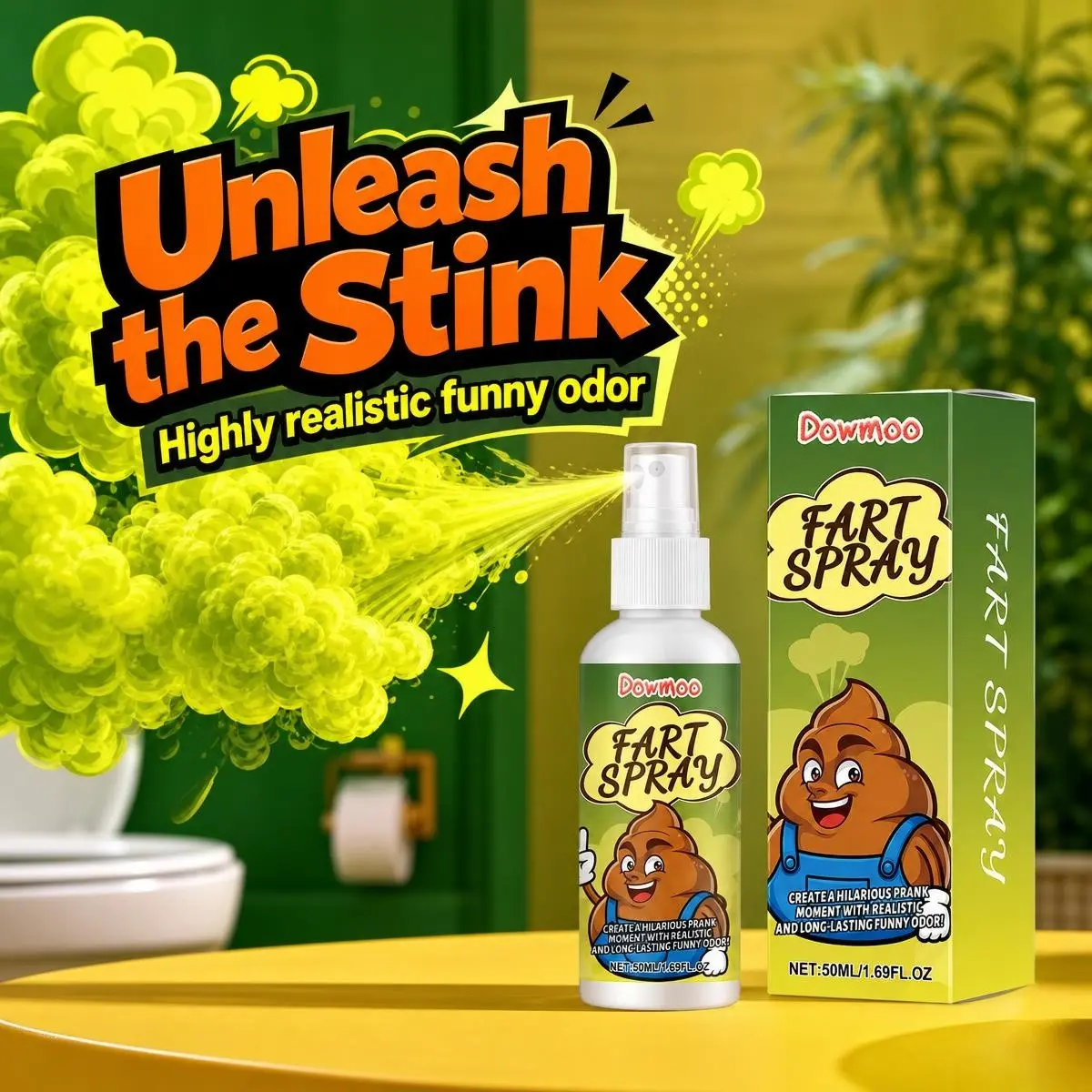 Halloween Prank Spray, Realistic Poop Smell, Portable Fun for Parties, Stress Relief, Creative Gift, Fool Your Friends, Festive Atmosphere
