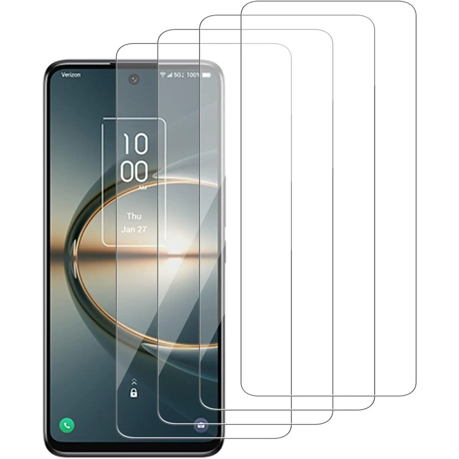 [4 Pack Glass Screen Protector Compatible for  30 V 5G [9H Hardness]- Screen Tempered Glass, Scratch Resistant, Easy Install - [Case Friendly][Bubble Free] 2.5D [ Protection]