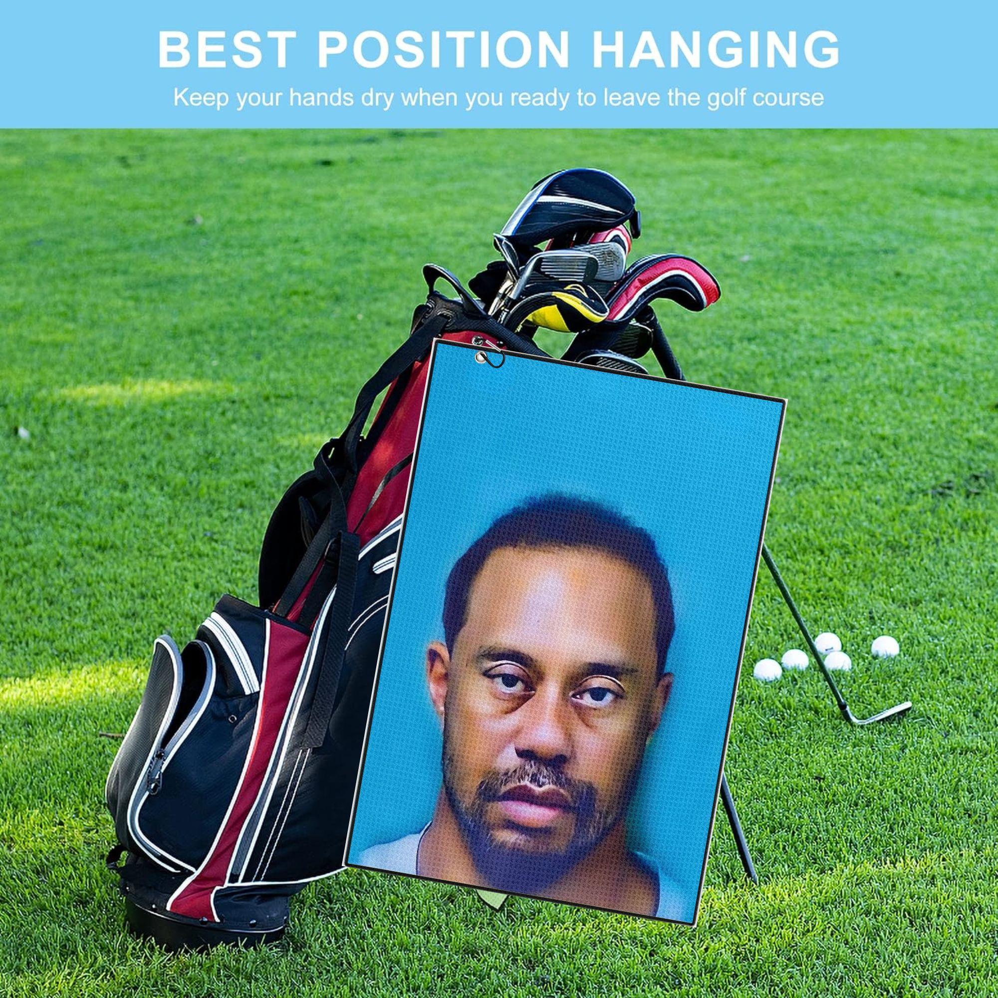 Funny Golf Towel, 4 Counts Printed Golf Towels for Golf Bags for Men & Women, Great Golf Accessories Golf Gift for Men Golfers Dad Boyfriend Husband, Golf Pack