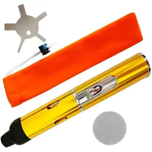 Lighter,Multifunctional Tube-in Detachable Lighter,,Indoor,Camping,Candle,Birthday,Gold