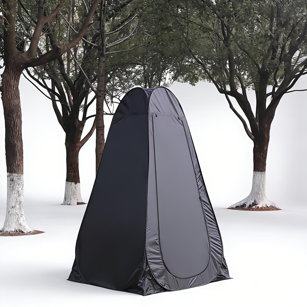 Dark gray portable changing and shower tent, heightened and thickened, easy to fold, suitable for multiple scenarios, quick-open outdoor camping movable toilet private tent