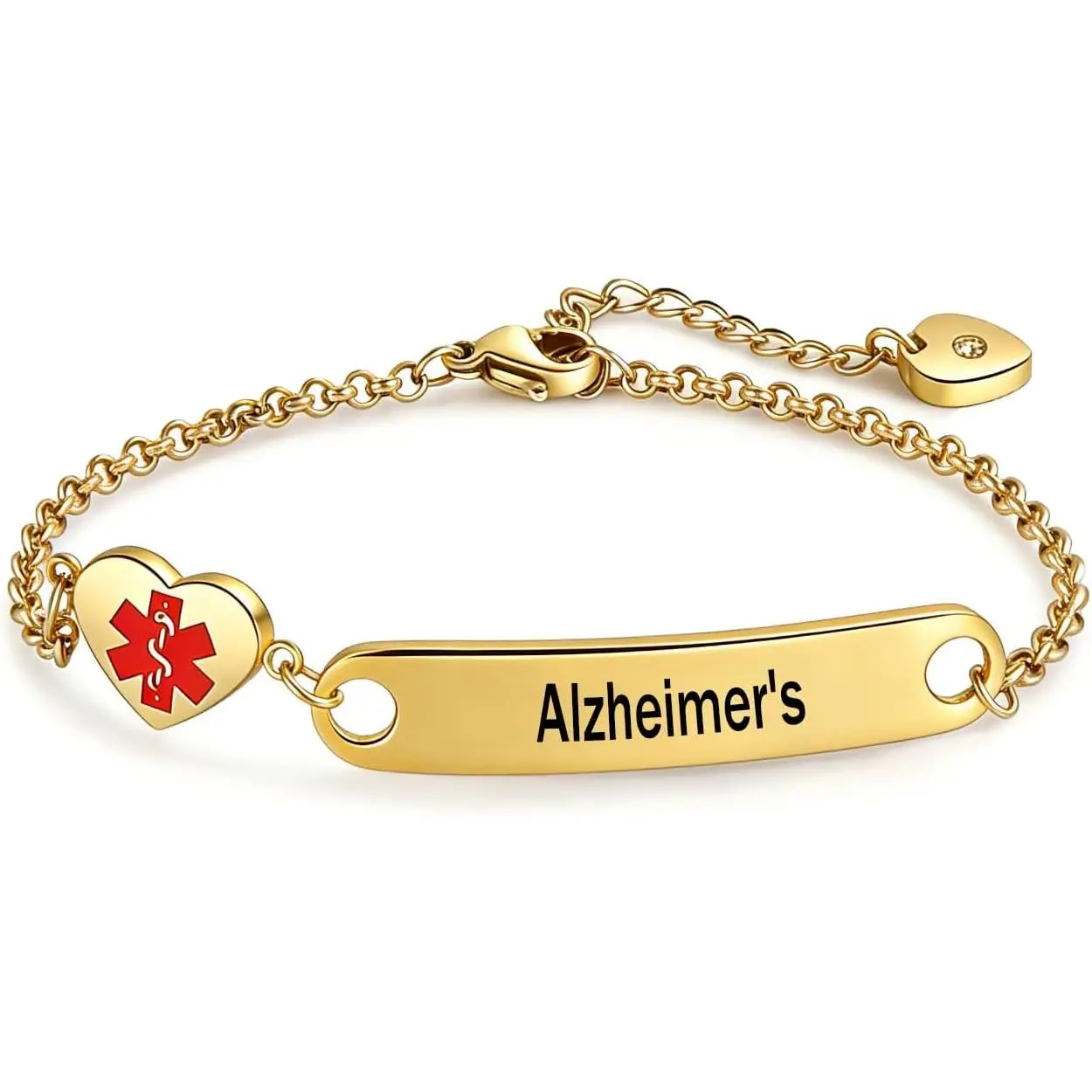 ID Adjustable Alert  with  of Life Symbol  Awareness Bracelet for Women Men